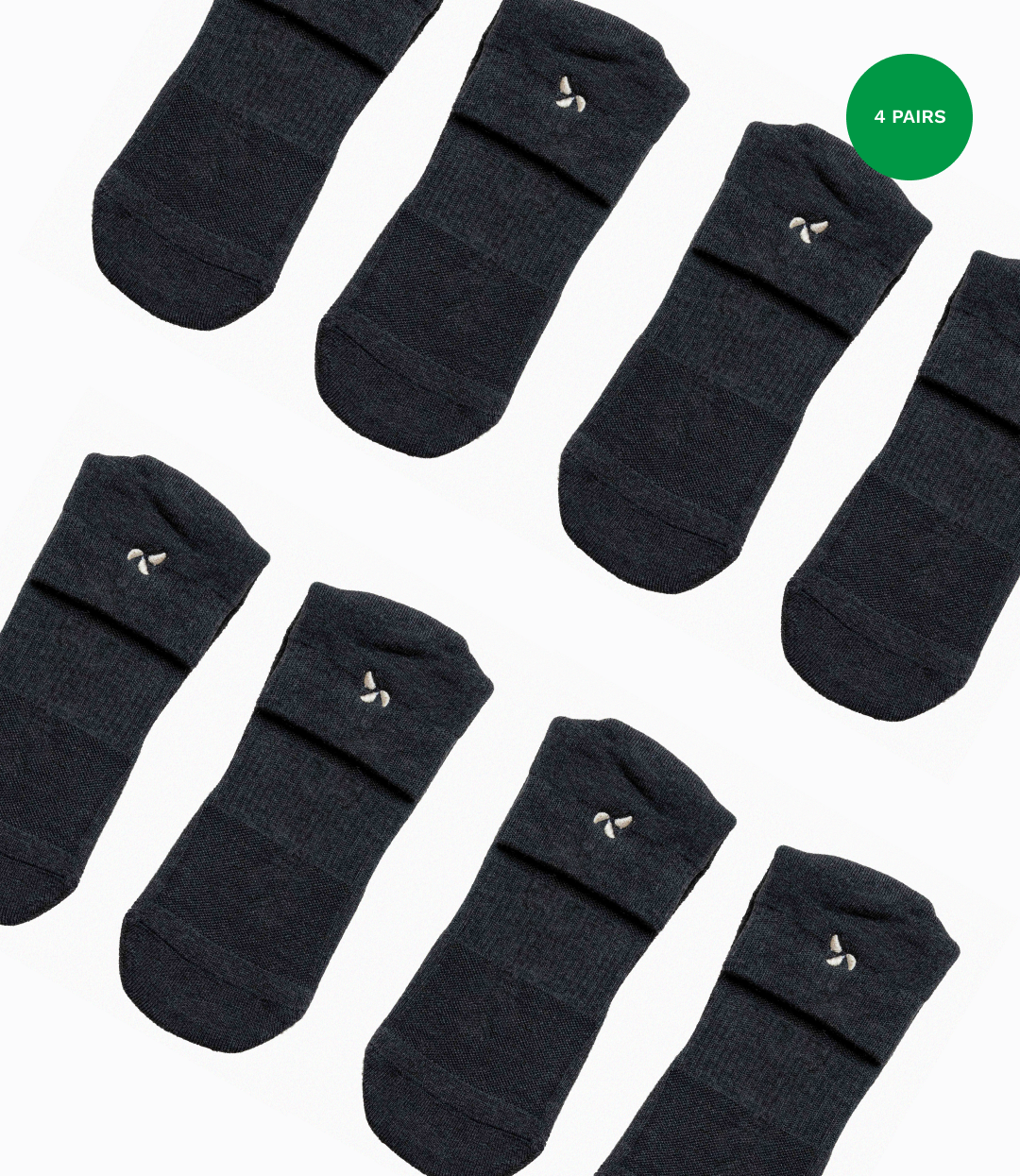 Bamboo Charcoal Socks Value Pack | 4-Pack