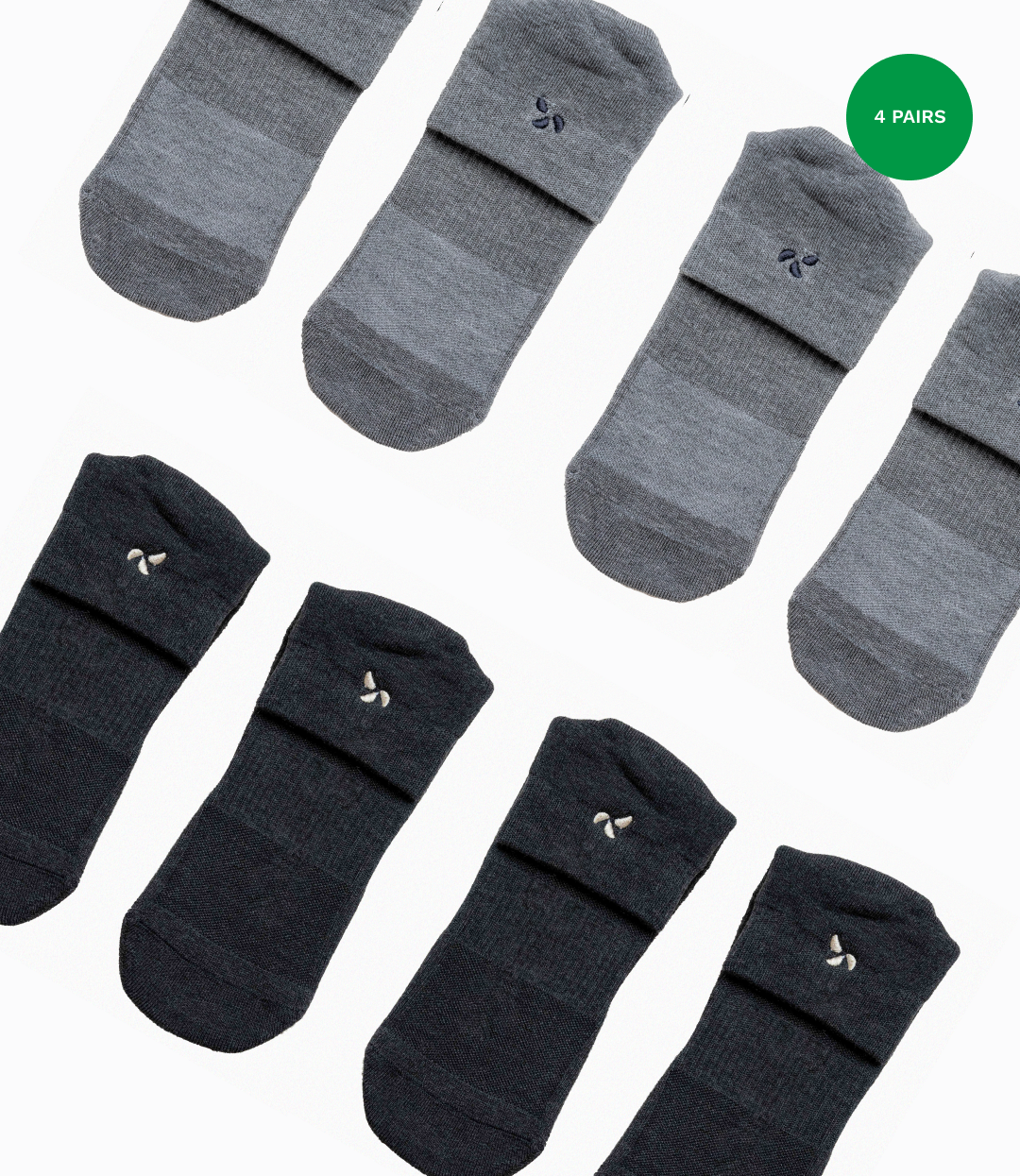 Bamboo Charcoal Socks Value Pack | 4-Pack