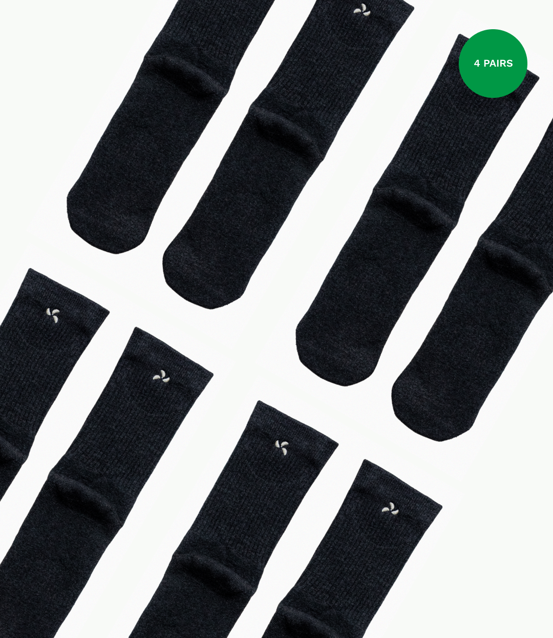 Bamboo Charcoal Socks Value Pack | 4-Pack