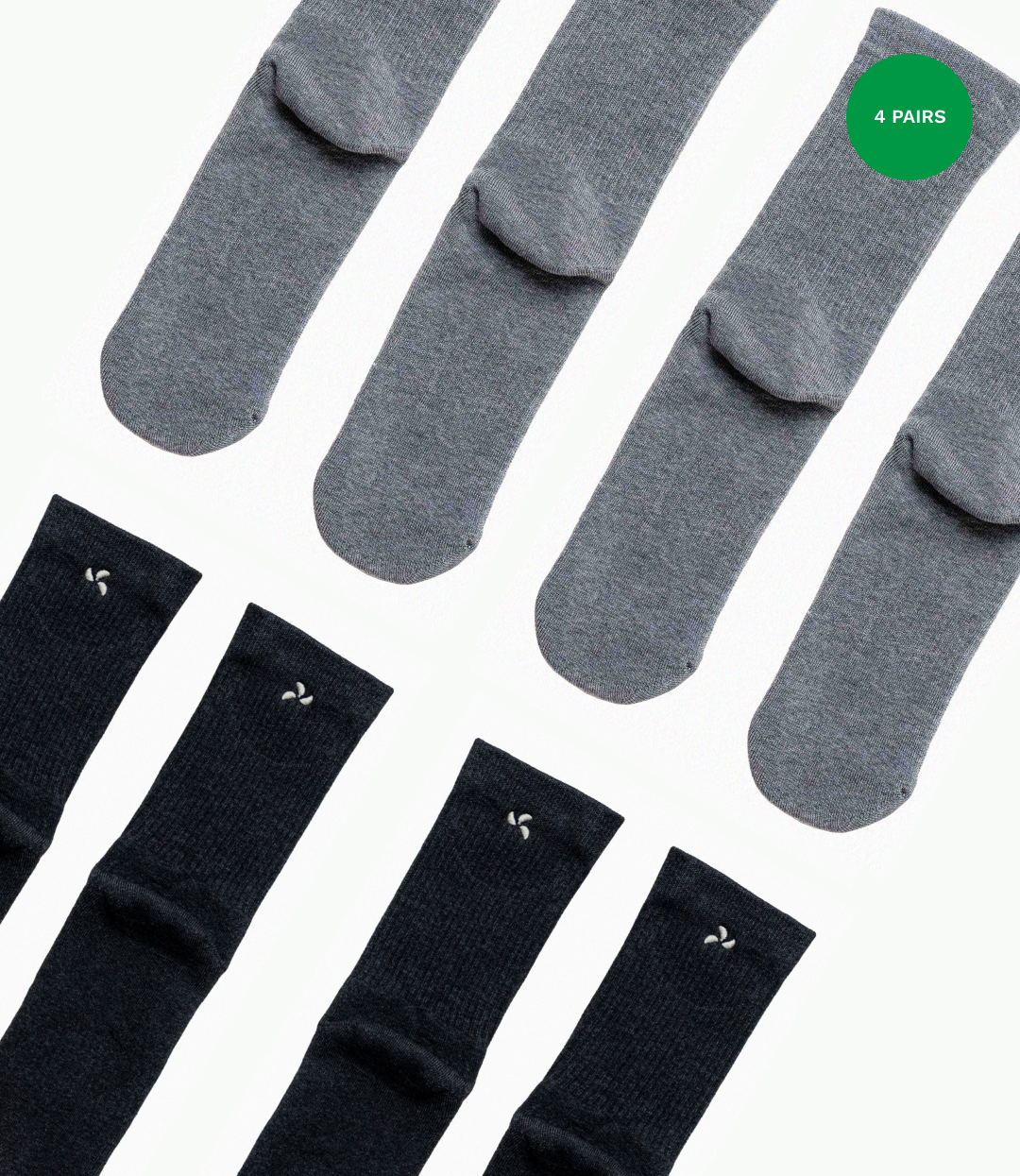 Bamboo Charcoal Socks Value Pack | 4-Pack