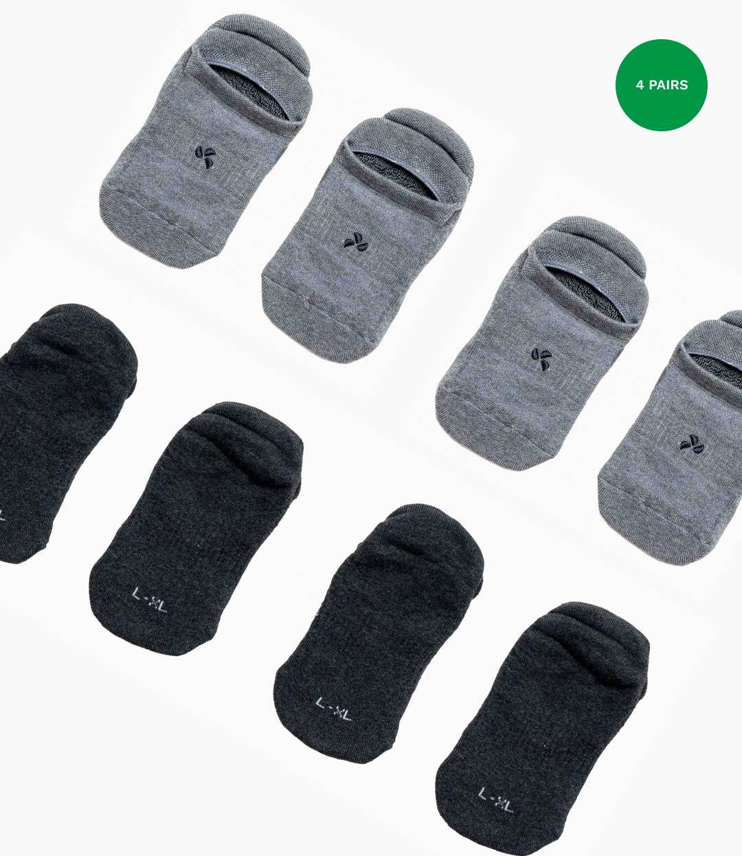Bamboo Charcoal Socks Value Pack | 4-Pack
